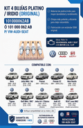 Kit 4 Bujías Platino / Iridio (original) Grupo Vw